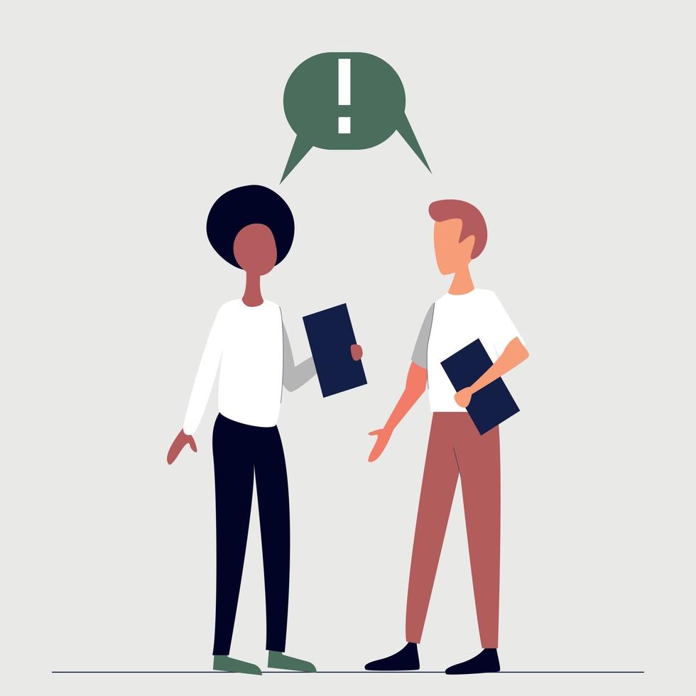 Business disputes, team discussion, search for truth - Vector