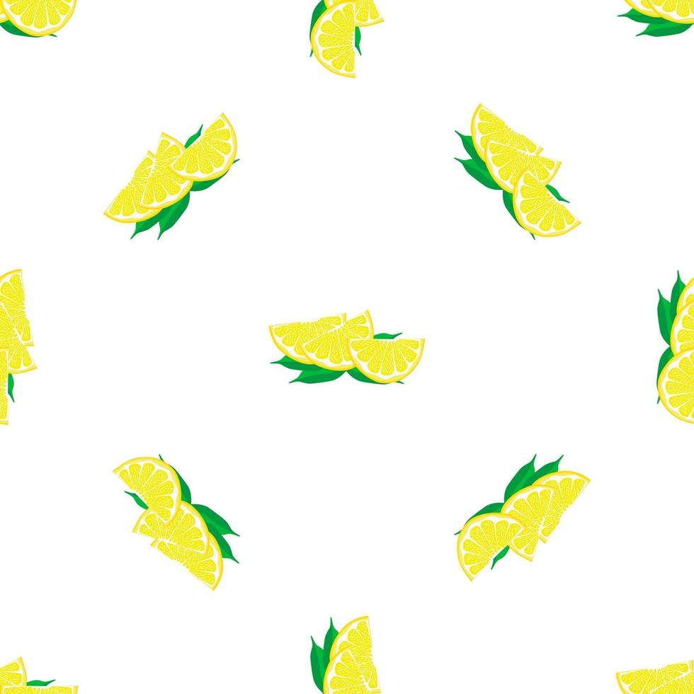 Illustration on theme big colored seamless yellow lemon vector