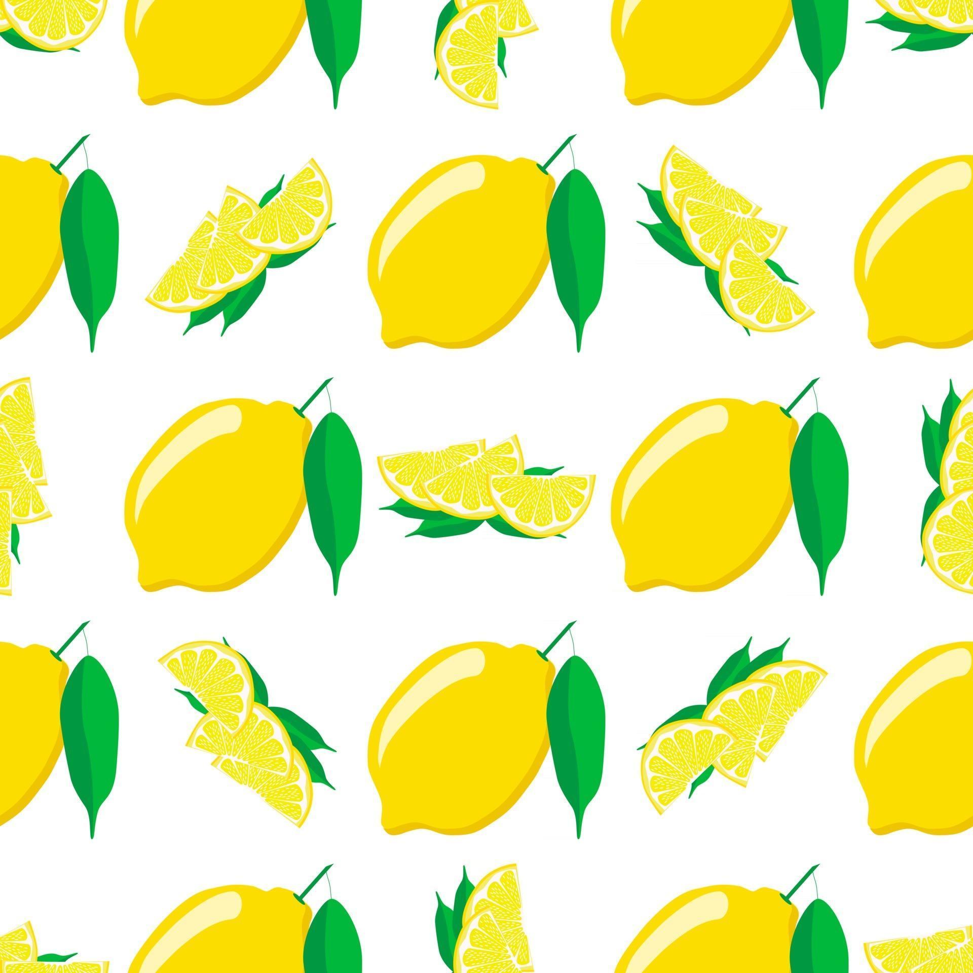 Illustration on theme big colored seamless yellow lemon 2987489 Vector ...