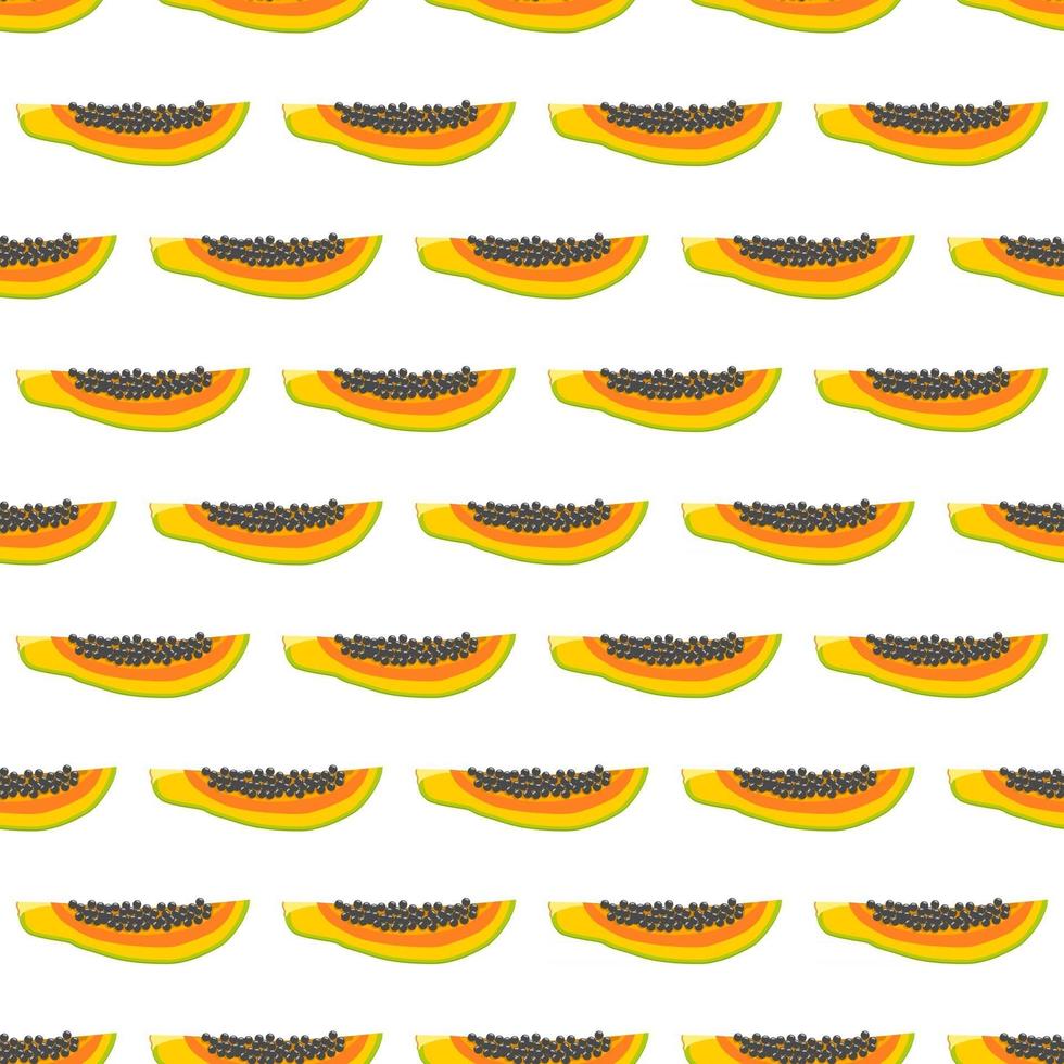 Illustration on theme big colored seamless papaya vector