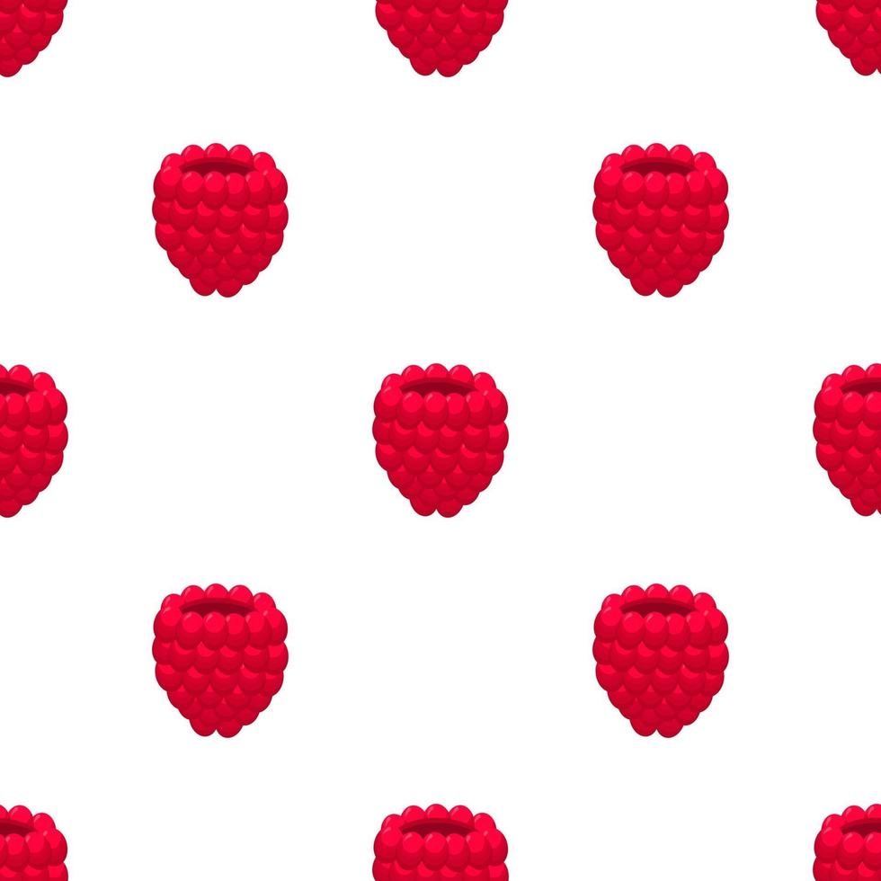 Theme big colored seamless red raspberry vector