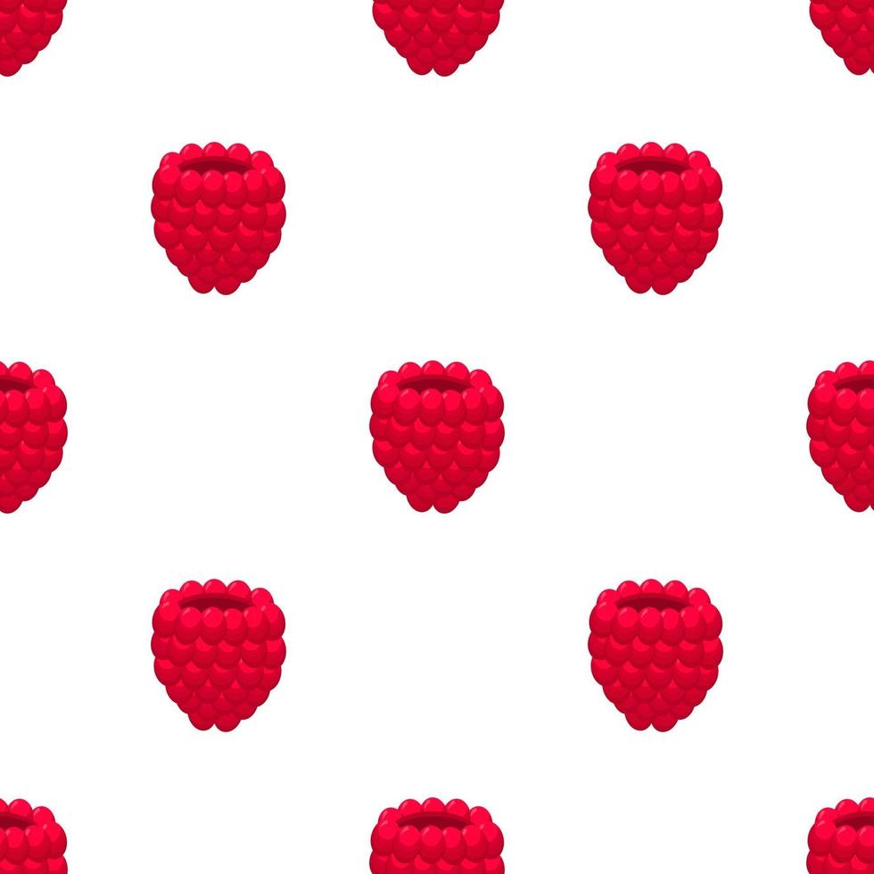 Theme big colored seamless red raspberry vector