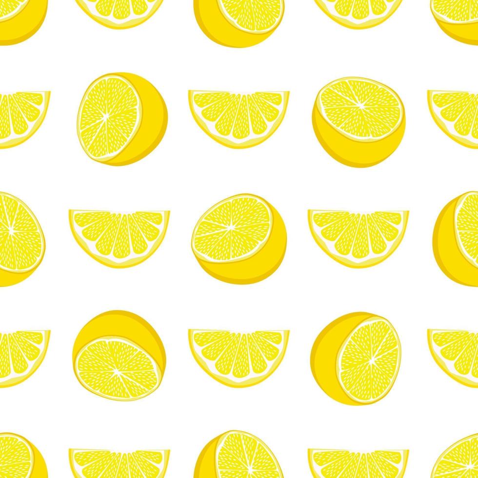 Illustration on theme big colored seamless yellow lemon vector