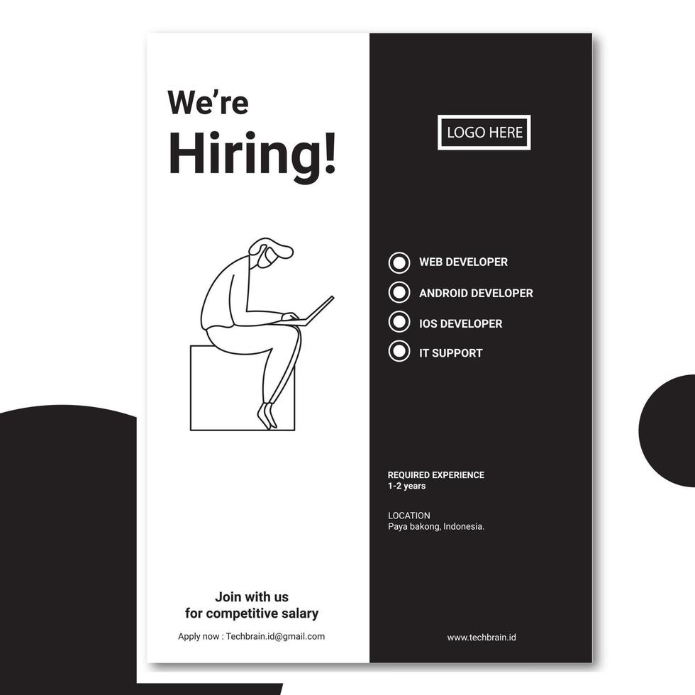 Hiring Minimalism Poster vector
