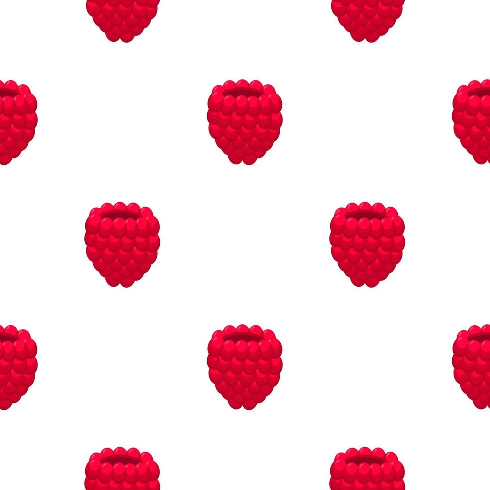 Theme big colored seamless red raspberry vector