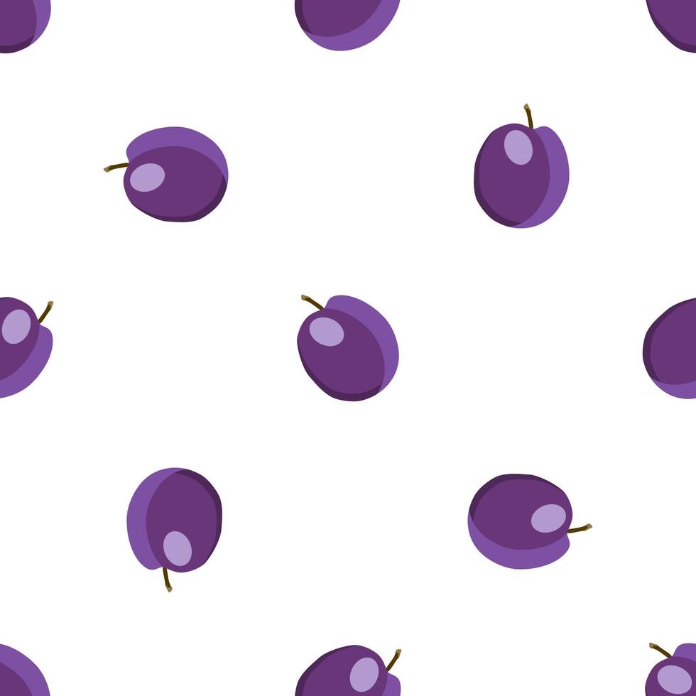 Illustration on theme big colored seamless purple plum vector
