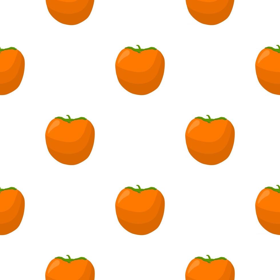 Illustration on theme big colored seamless persimmon vector