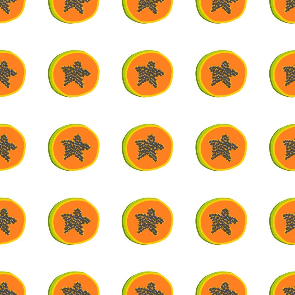 Ilustración sobre el tema de la papaya transparente de color grande vector