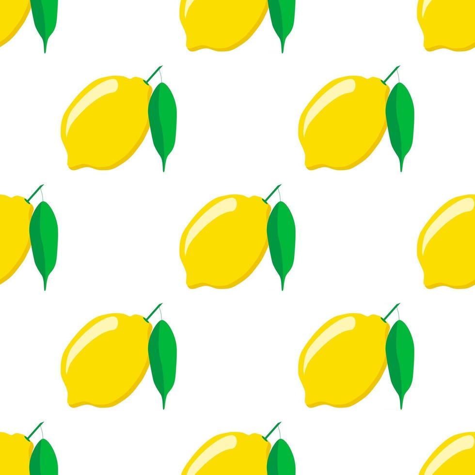 Illustration on theme big colored seamless yellow lemon vector