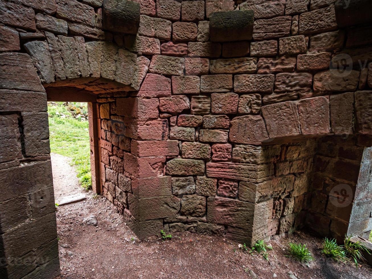 Medieval Castle Landsberg in Vosges, Alsace. Ancient ruins in the mountains. photo
