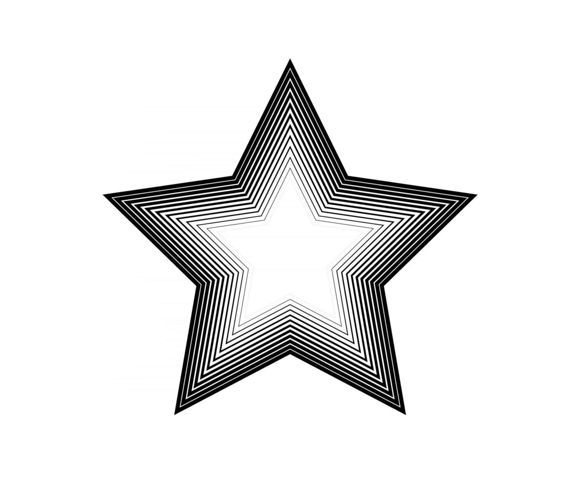 Star logo. Star lined icon, sign, symbol, Flat design, button vector