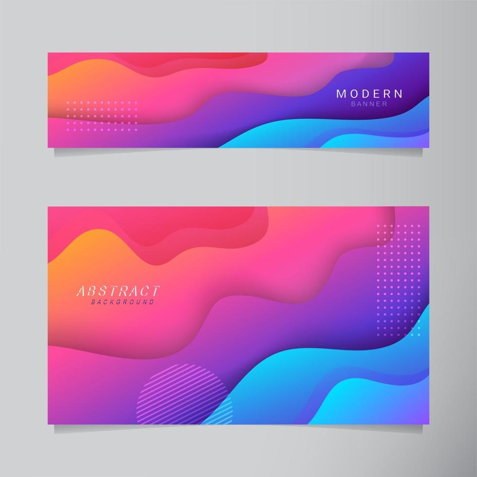 Modern abstract rainbow fluid shape background vector