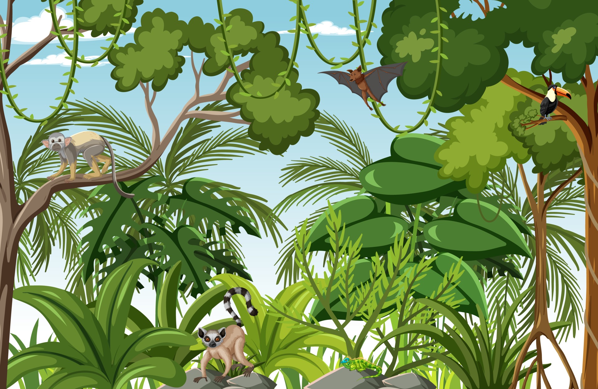 Jungle Forest Vector Art Icons And Graphics For Free Download Jungle Forest Vector Art Icons And Graphics For Free Download