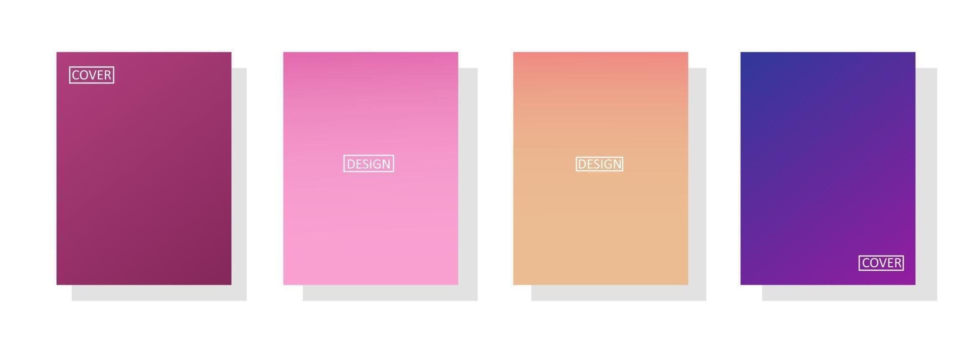 collection of beautiful colorful gradient backgrounds for flyer covers vector