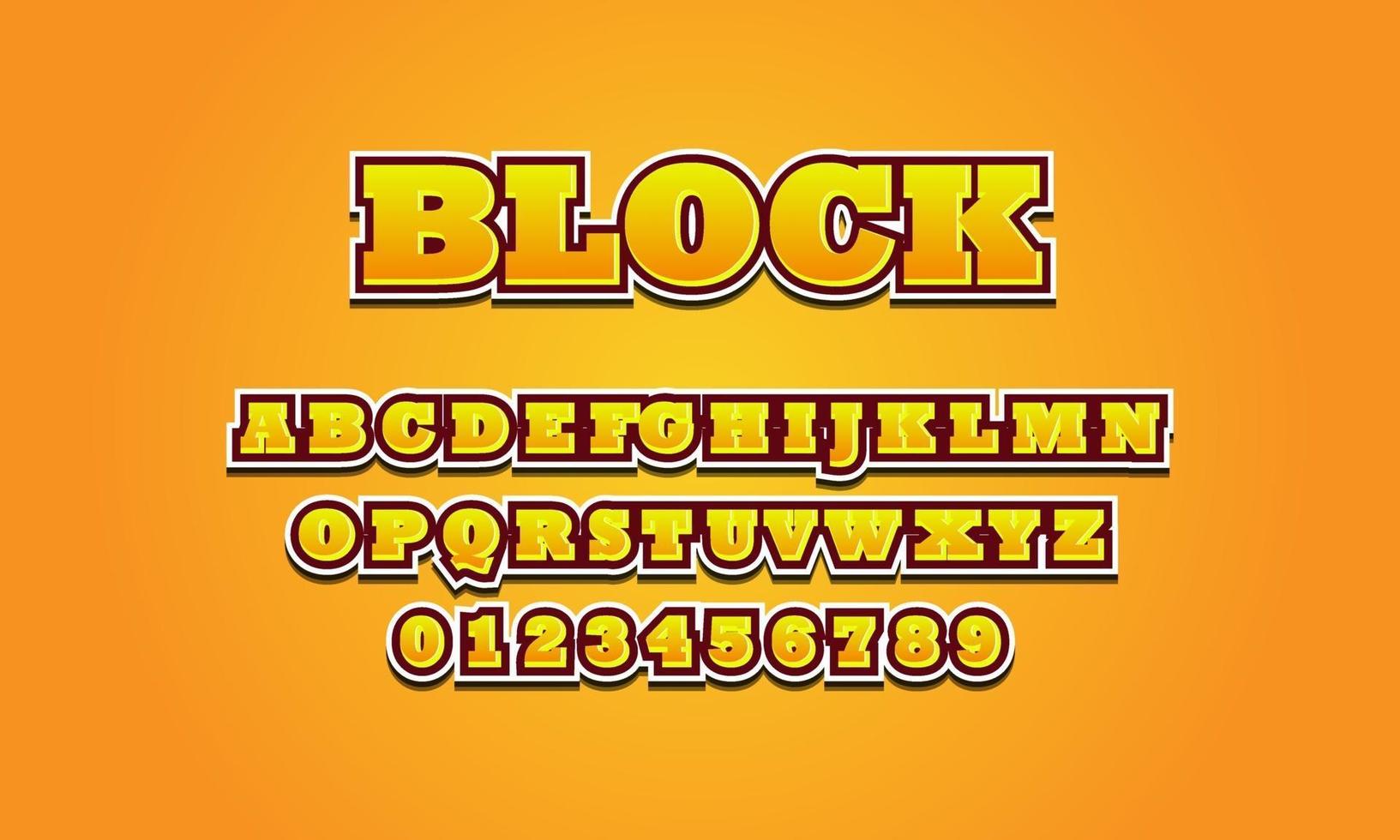 Editable text effect block title style vector