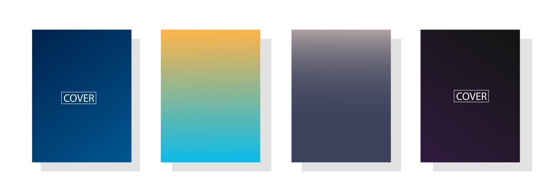 collection of beautiful colorful gradient backgrounds for flyer covers vector