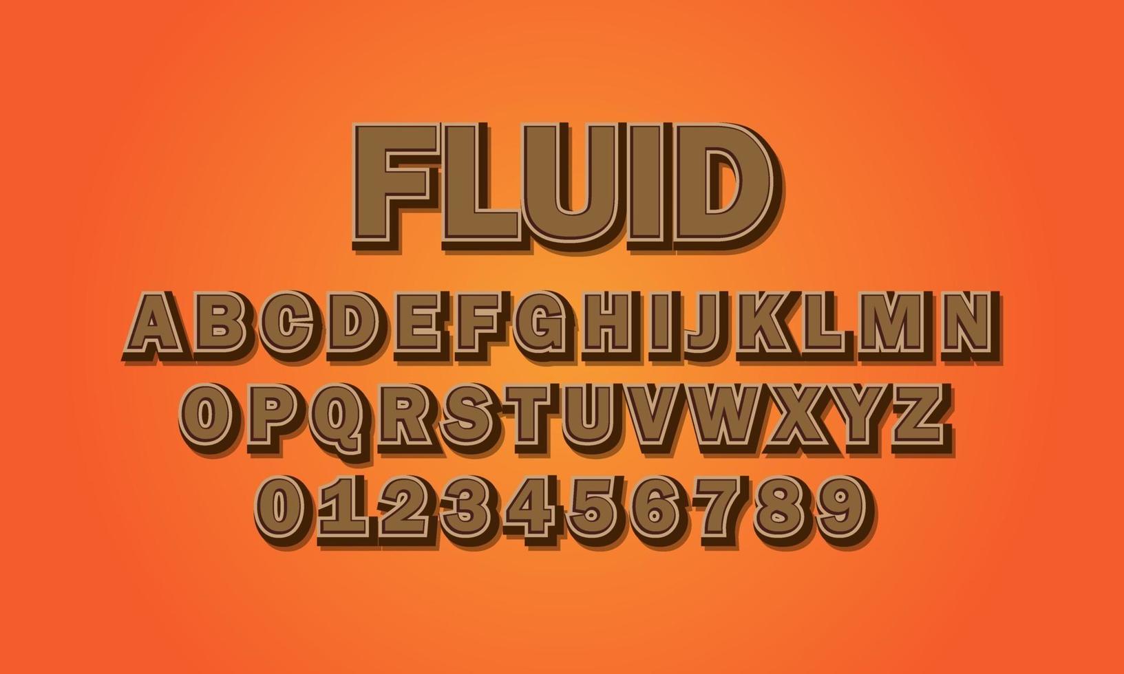 Editable text effect fluid title style vector