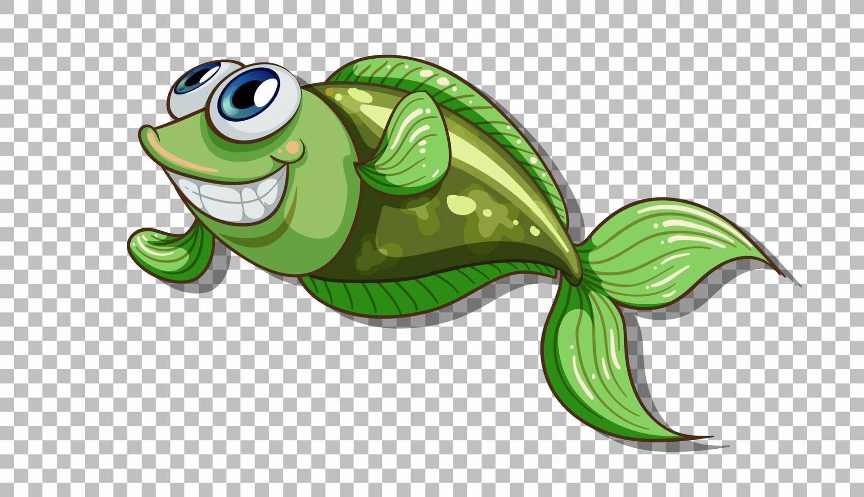 un personaje de dibujos animados de pescado vector