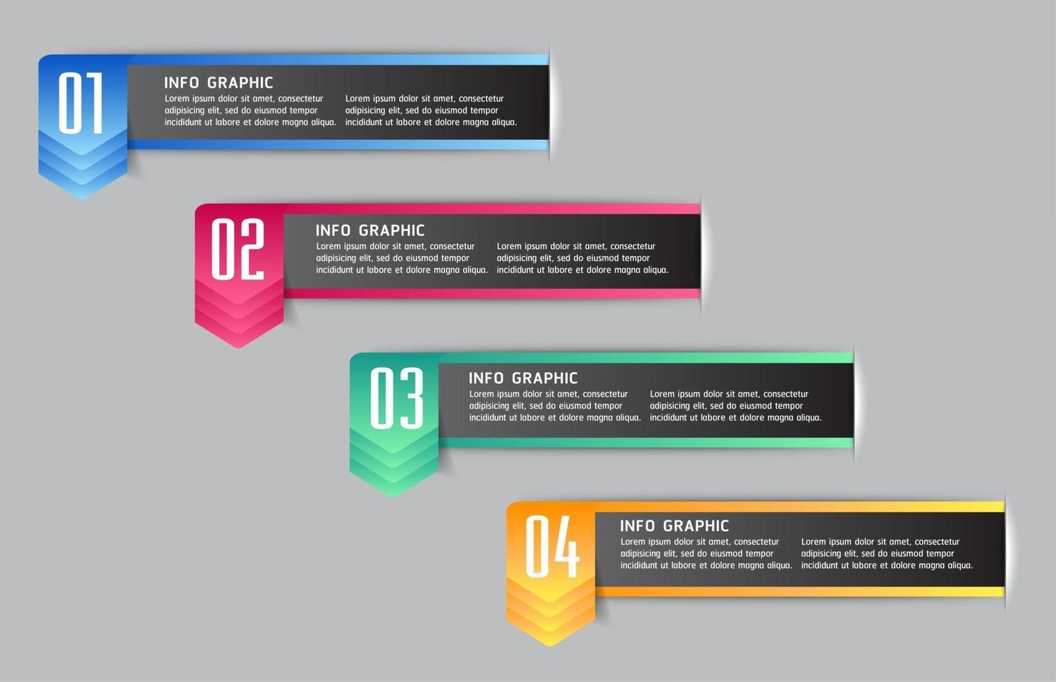 modern text box template, banner Infographics vector