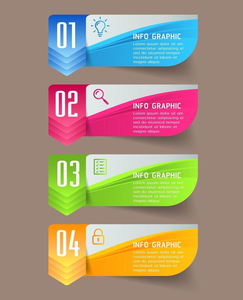 modern text box template, infographics banner vector