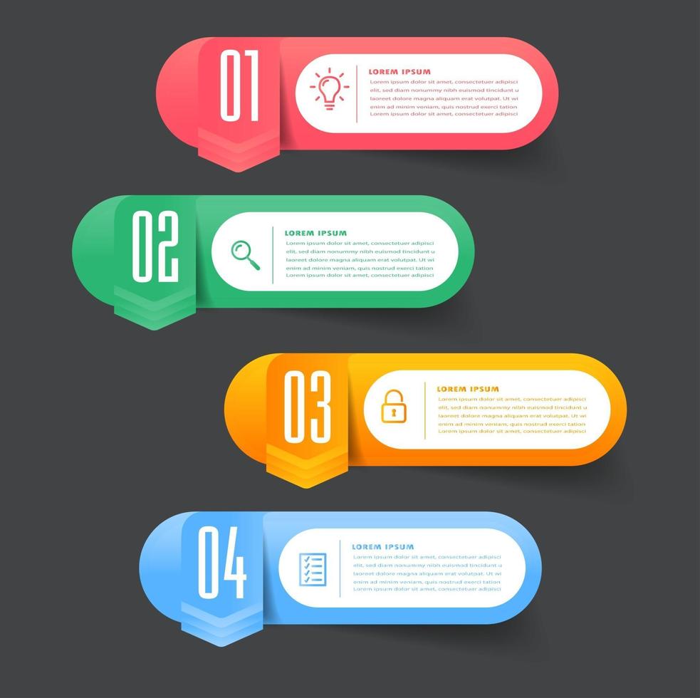 modern text box template, infographics banner vector