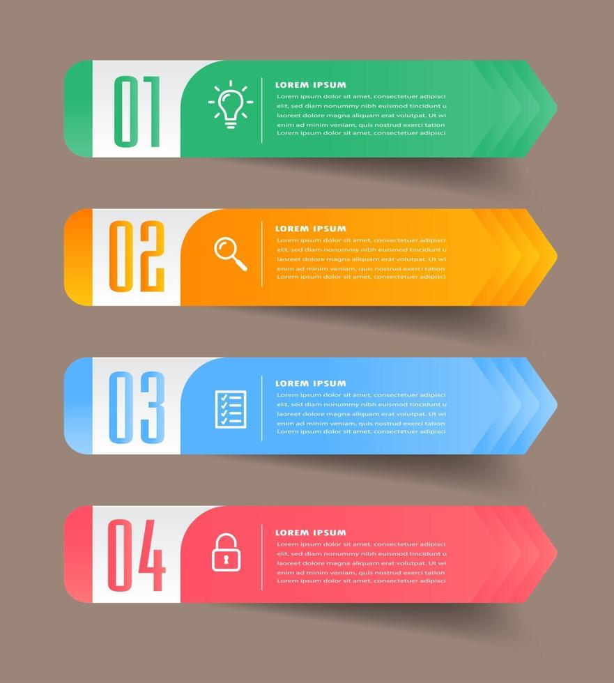 modern text box template, infographics banner vector