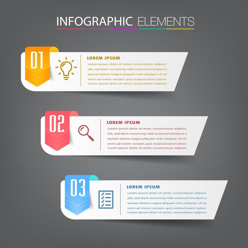modern text box template, banner Infographics vector