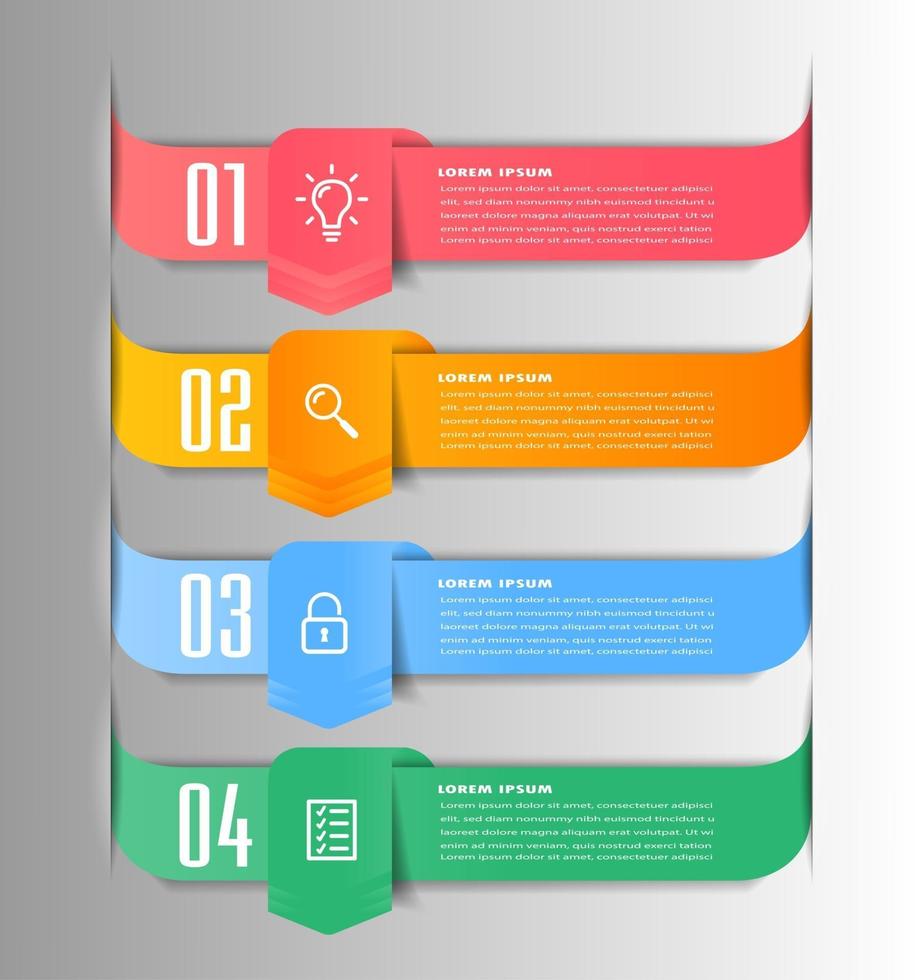 modern text box template, infographics banner vector