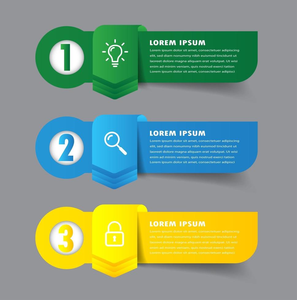 modern text box template, infographics banner vector