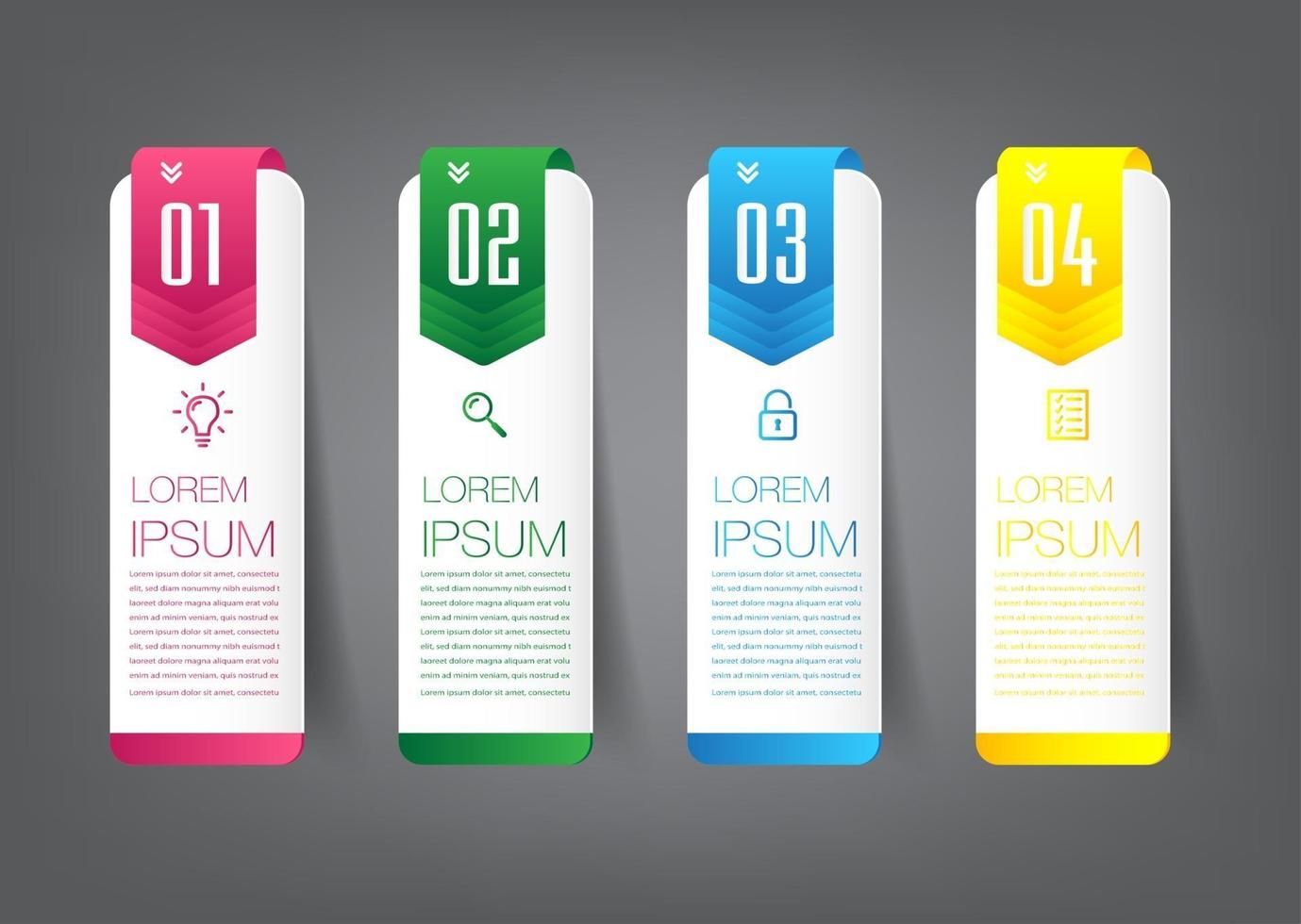 modern text box template, infographics banner vector