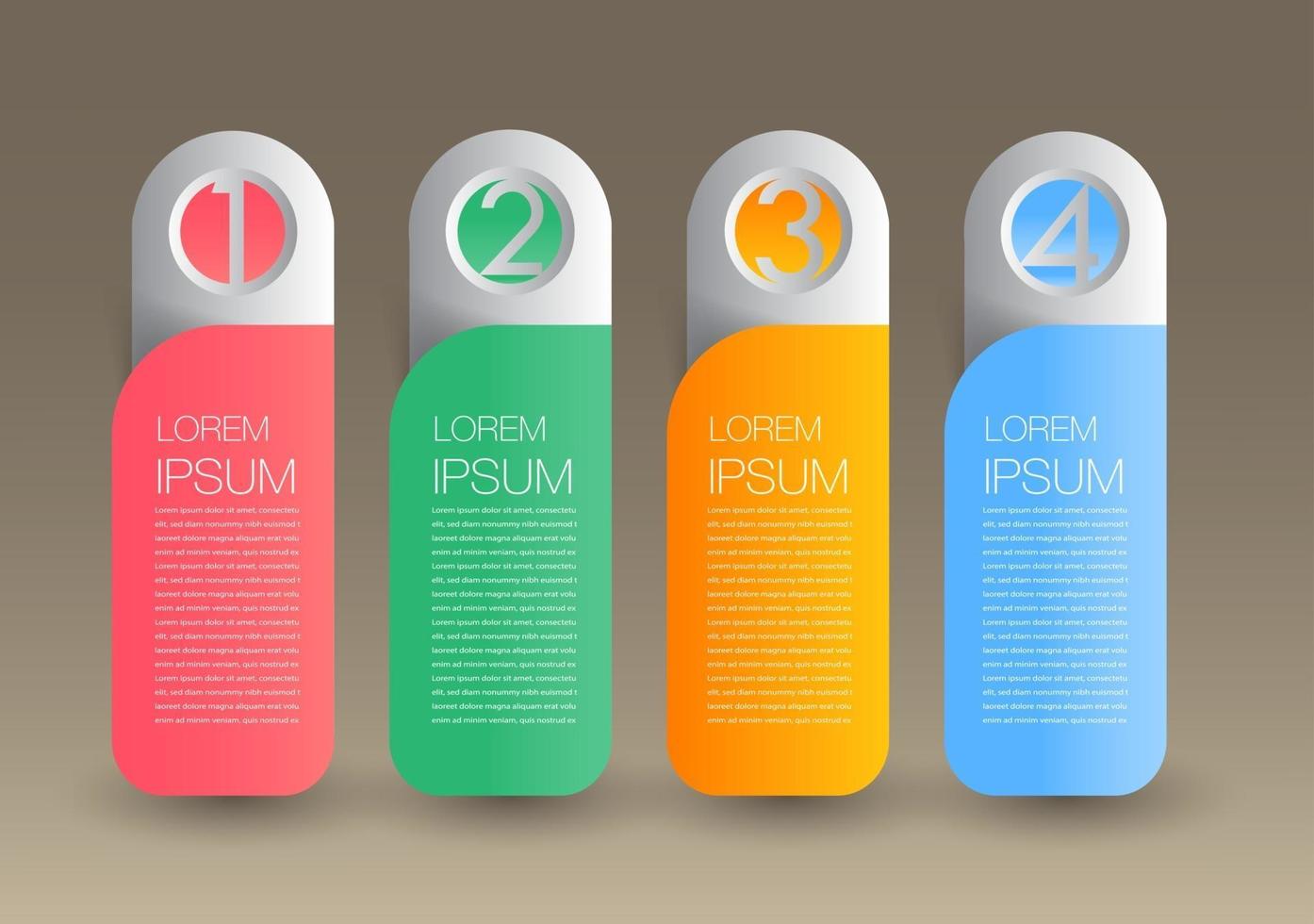 modern text box template, infographics banner vector