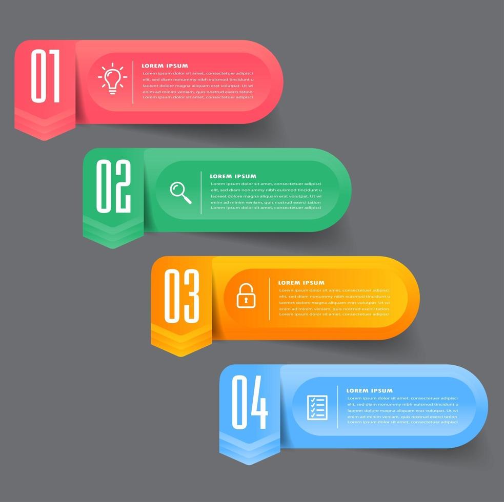 modern text box template, infographics banner vector