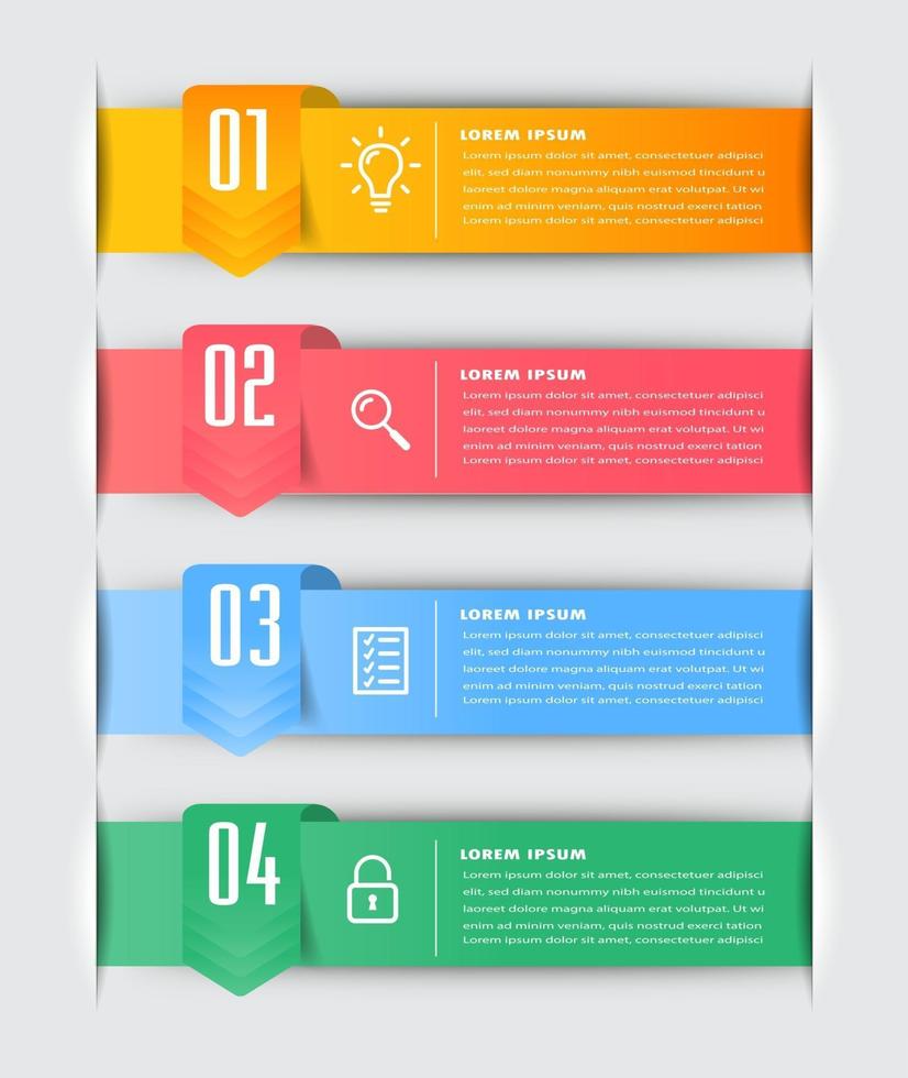 modern text box template, banner Infographics vector