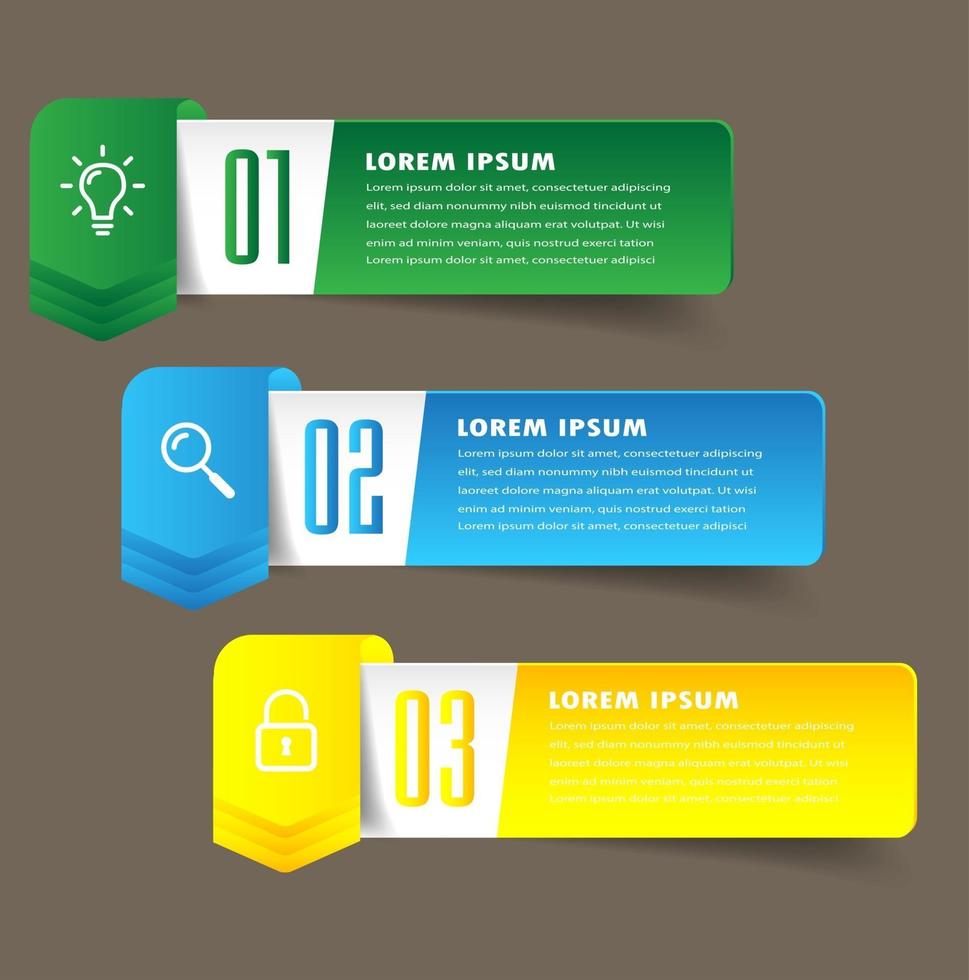 modern text box template, infographics banner vector