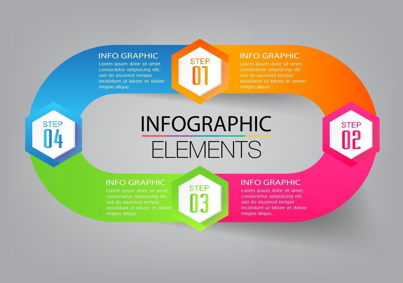 modern text box template, infographics banner vector