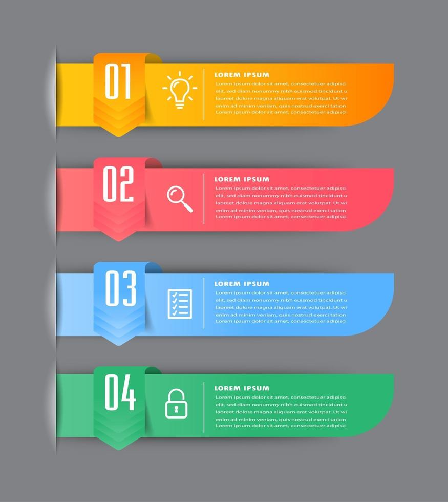 modern text box template, banner Infographics vector