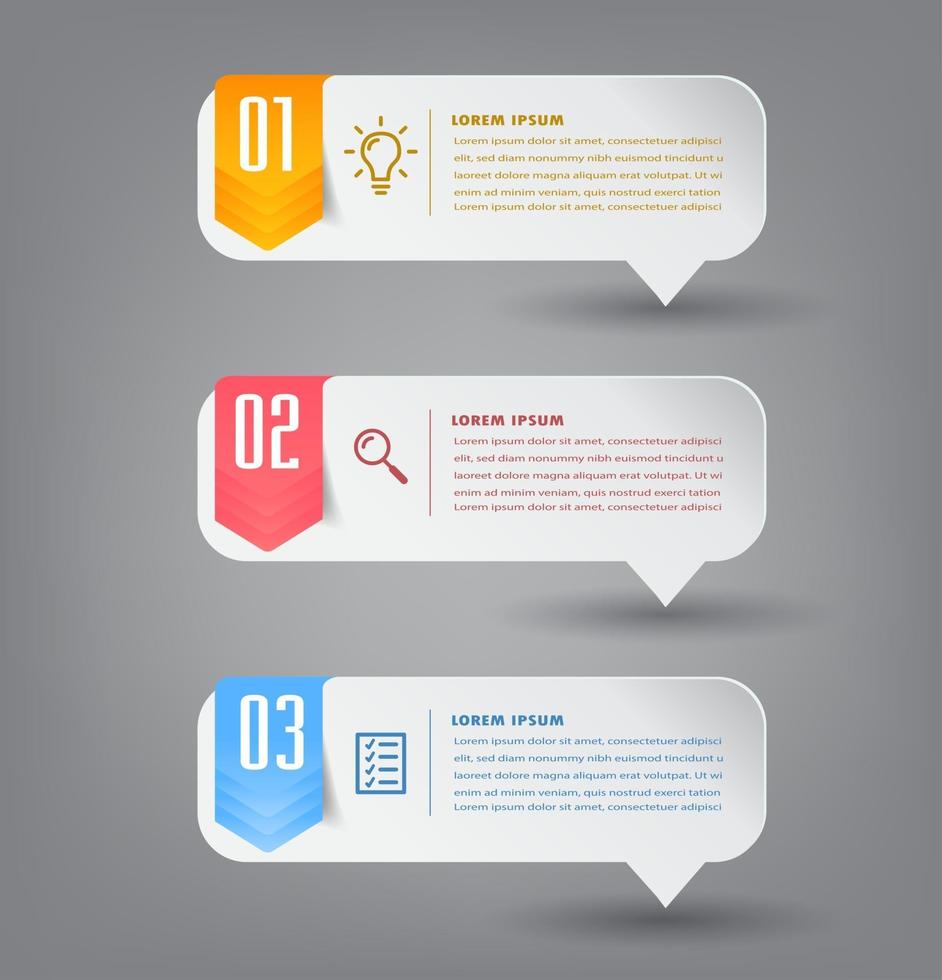 modern text box template, banner Infographics vector