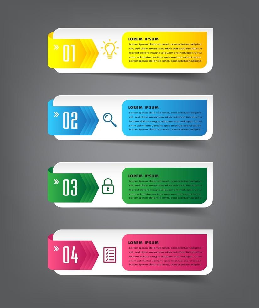 modern text box template, infographics banner vector