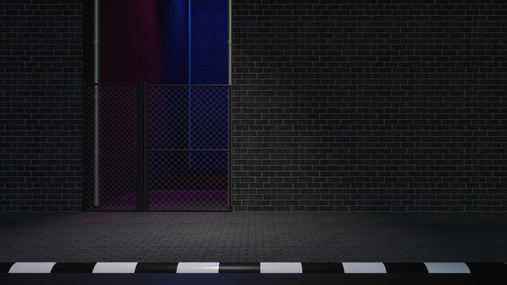 Street Bricks black wall night background photo