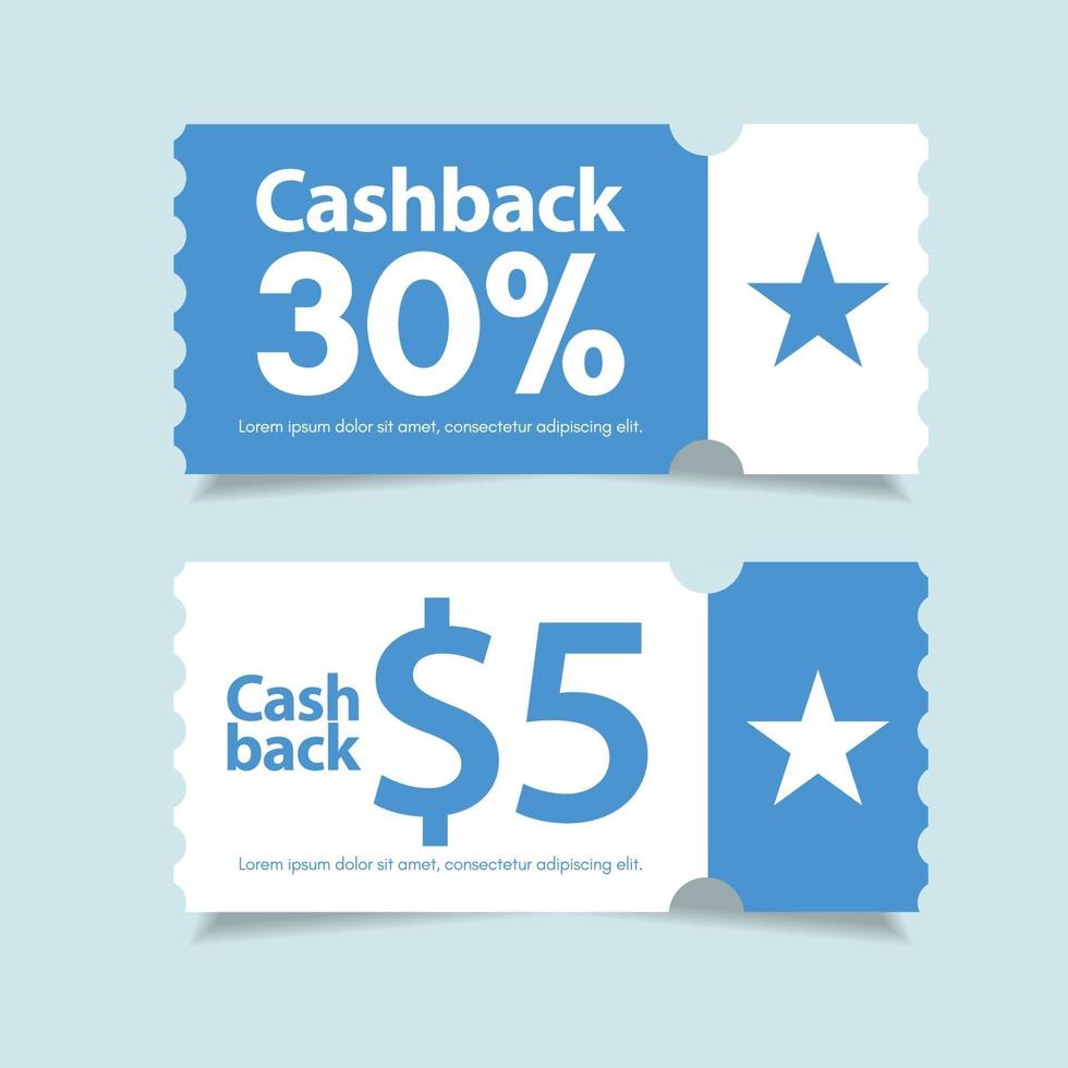 Banners cashback vector design template.