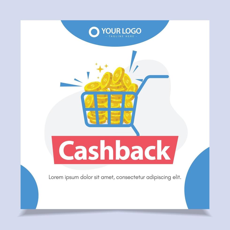 Banners cashback vector design template.