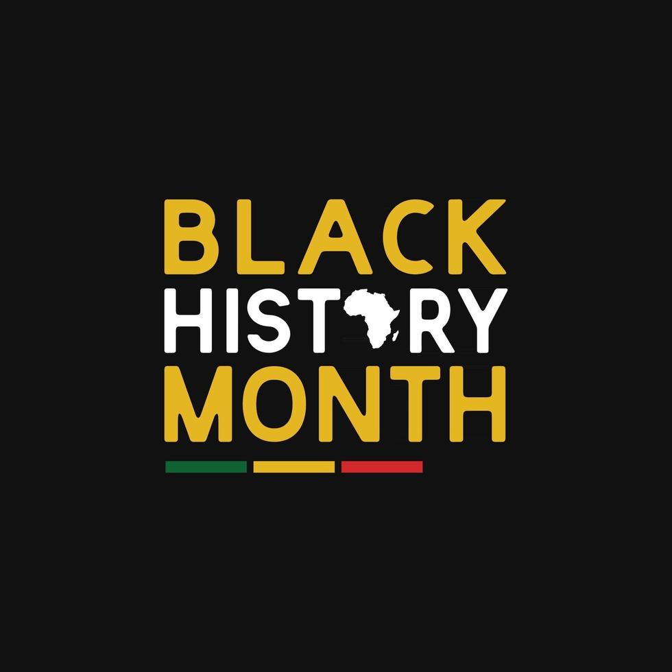 Black History Month vector template.