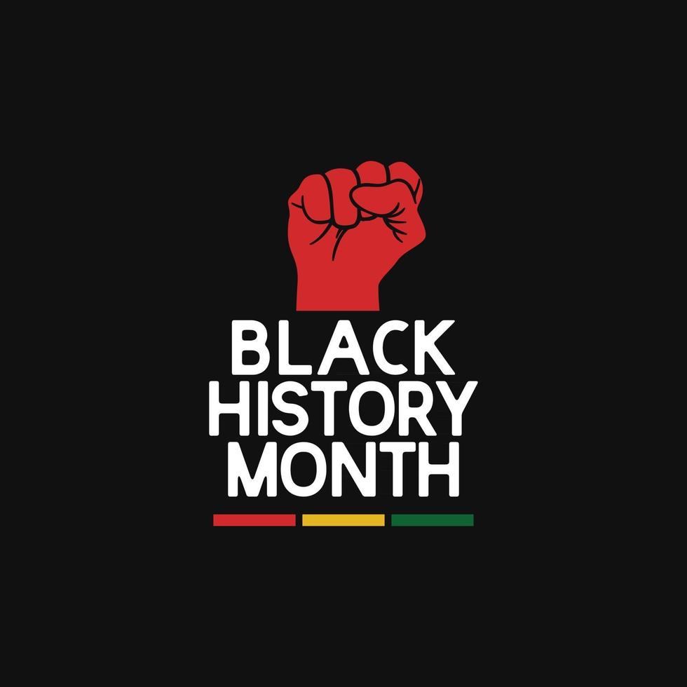 Black History Month vector template.