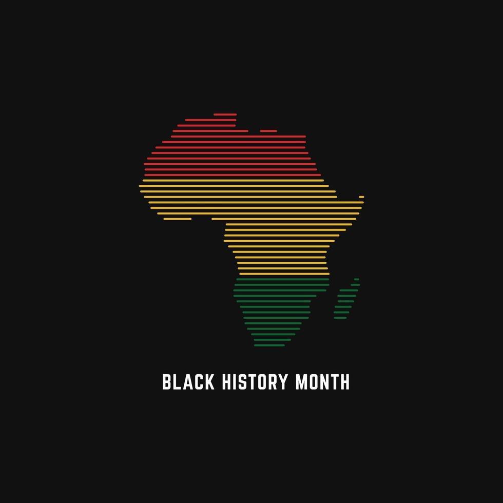 Black History Month vector template.