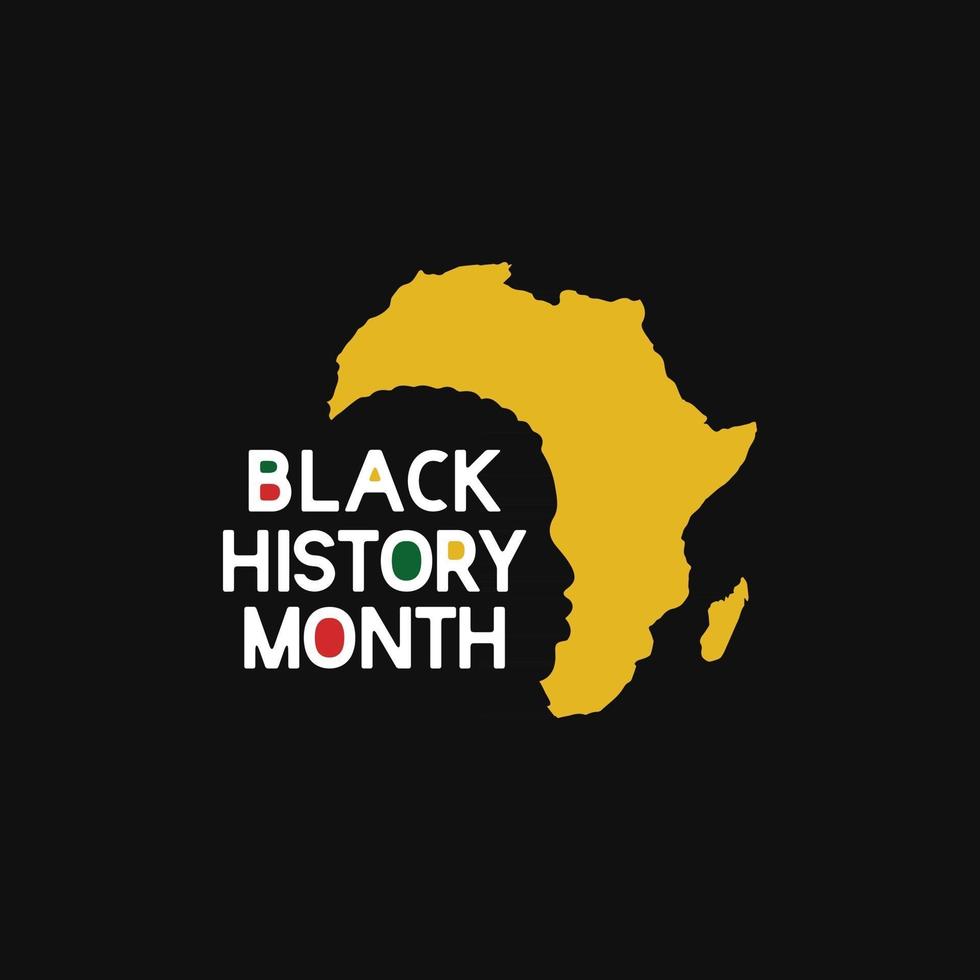 Black History Month vector template.