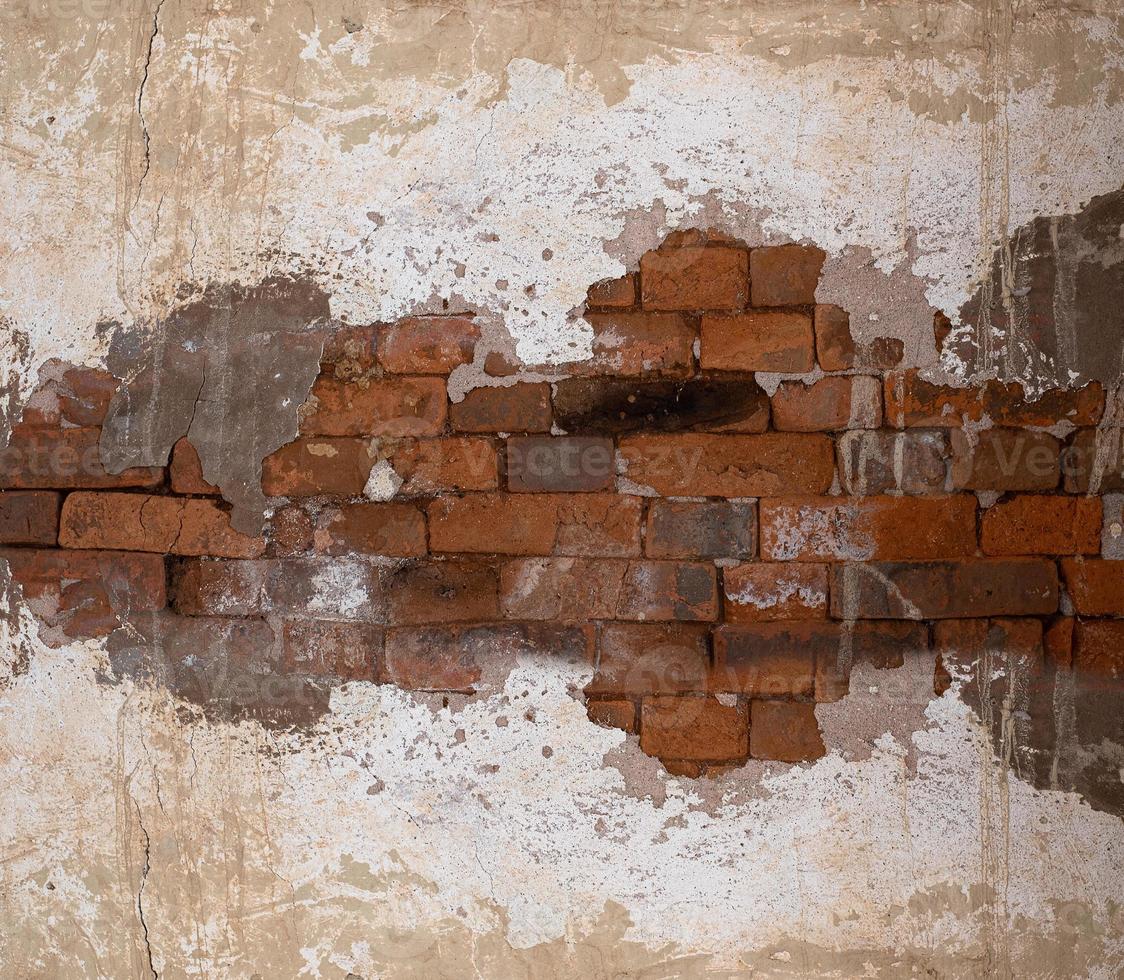 old grungy brick wall concrete texture background photo