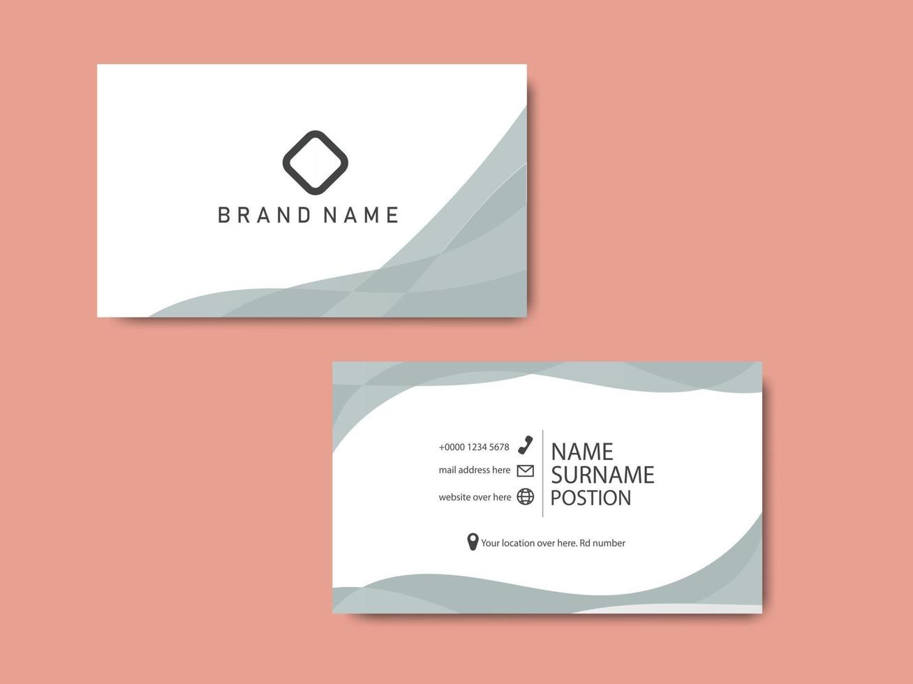 Pink Commercial Business Card Design vector