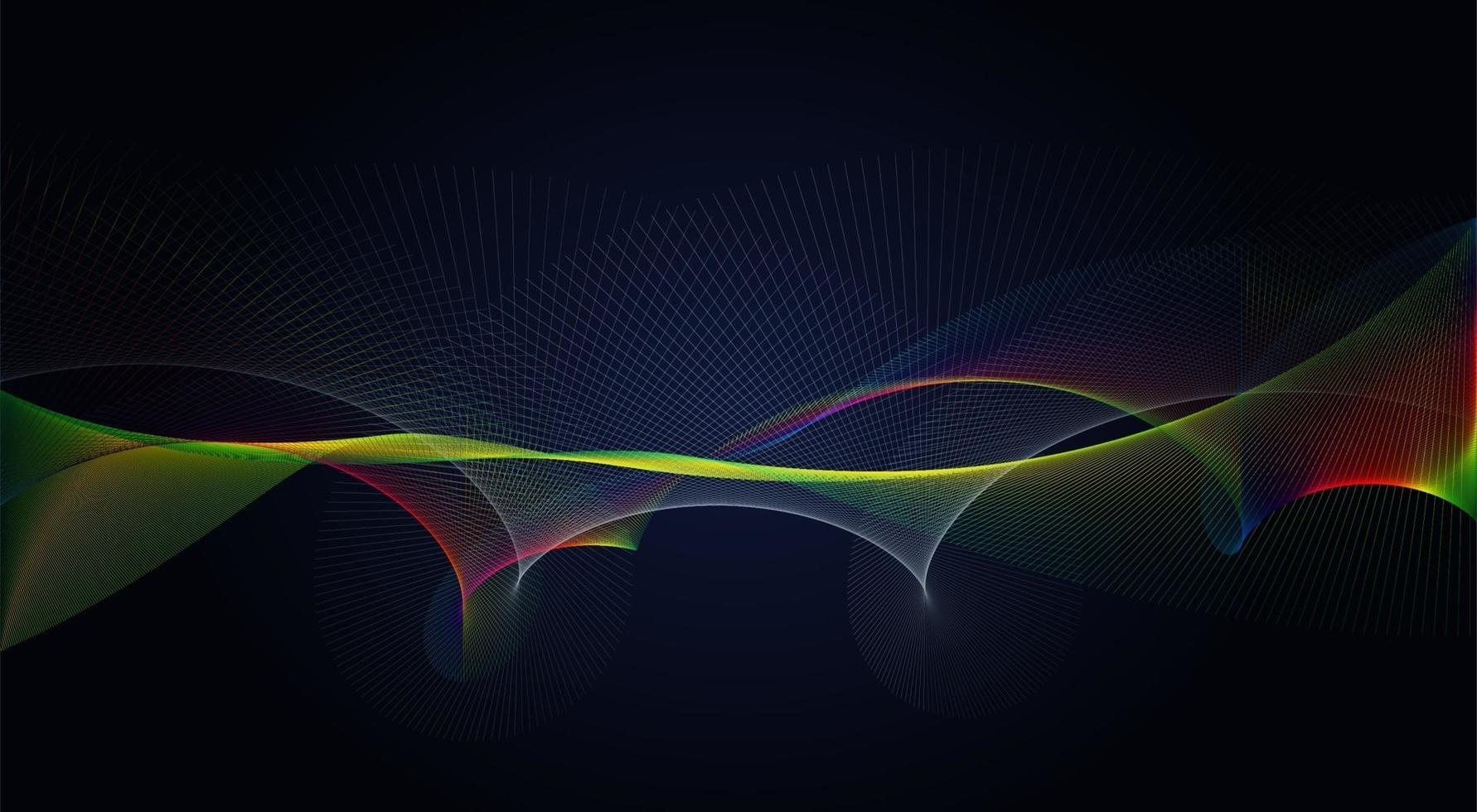 abstract glow line spectrum background vector