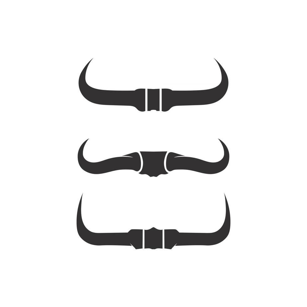cabeza de toro y búfalo vaca logo diseño vector animal cuerno