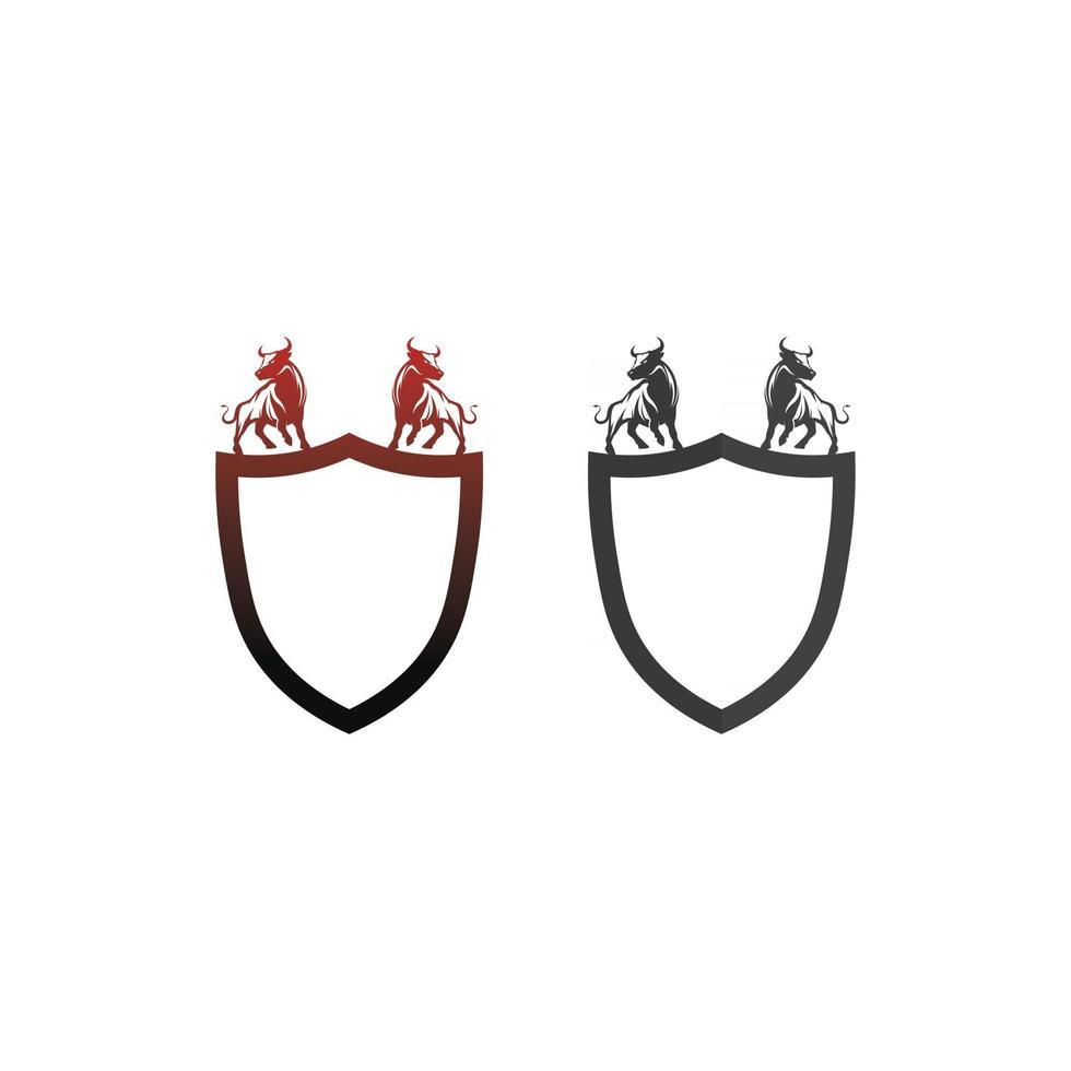 cabeza de toro y búfalo vaca logo diseño vector animal cuerno